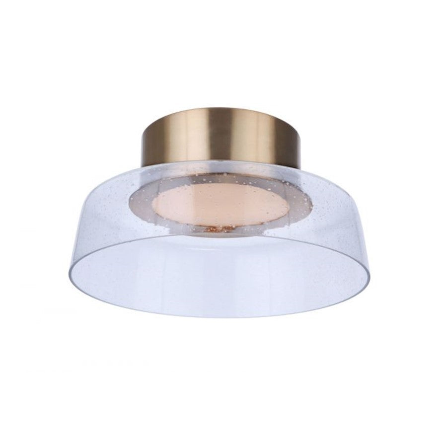 Craftmade Centric 10.5" LED Flush Mount, Satin Brass - 55180-SB-LED