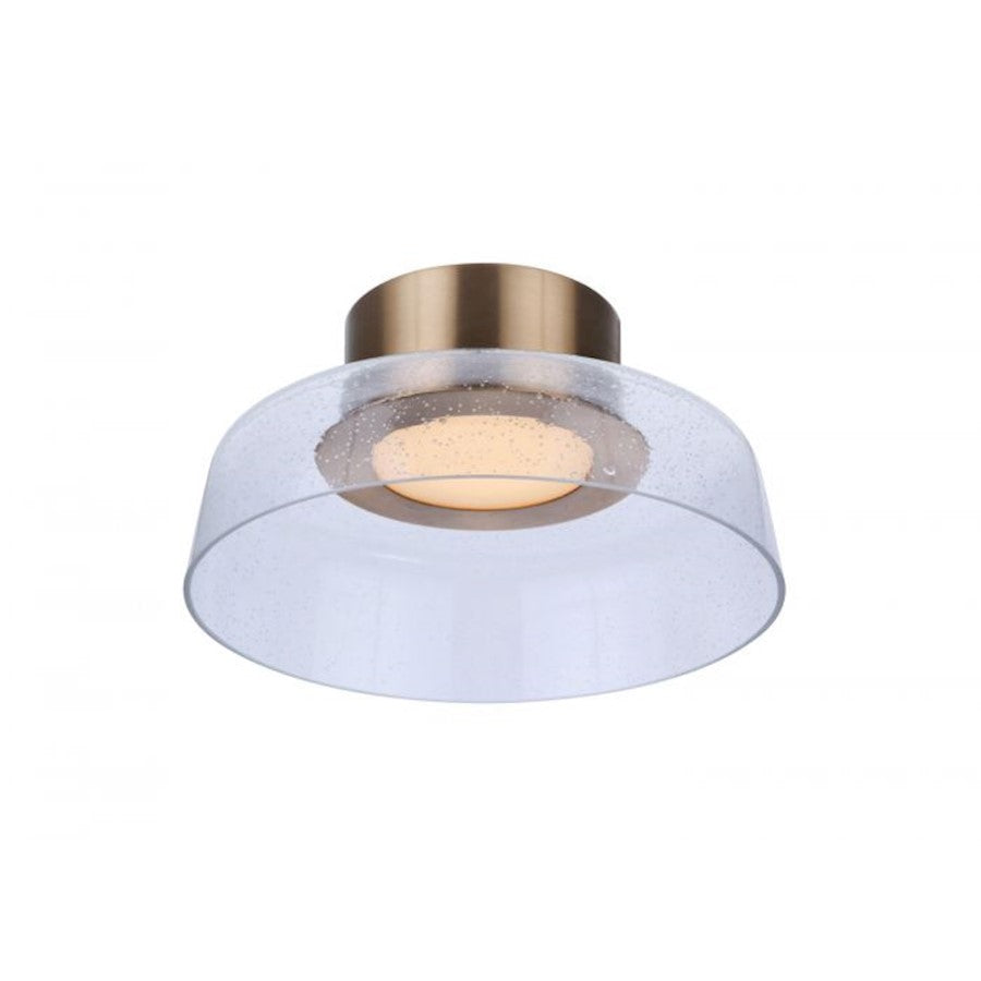 Craftmade Centric 12.5" LED Flush Mount, Satin Brass - 55181-SB-LED