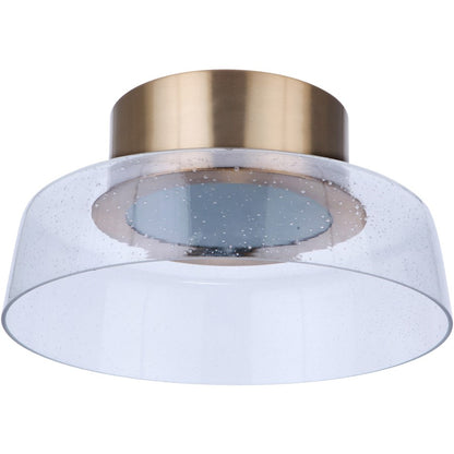 Craftmade Centric 14" LED Flush Mount, Satin Brass - 55182-SB-LED