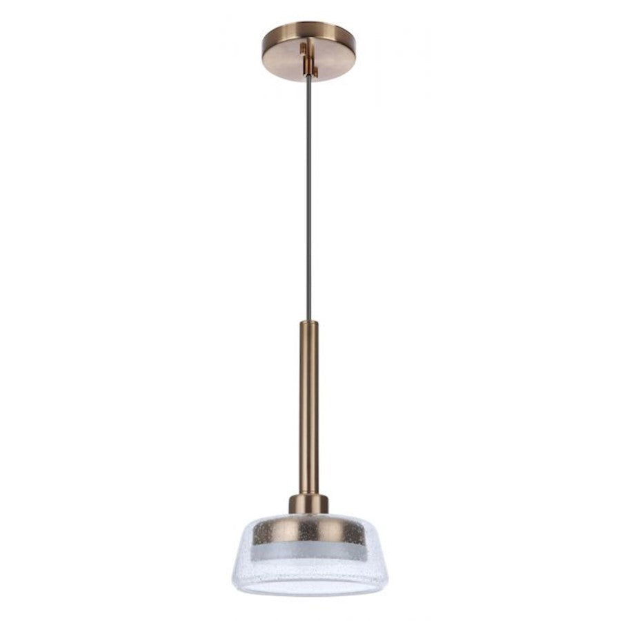 Craftmade Centric 7.5" LED Pendant, Satin Brass - 55190-SB-LED