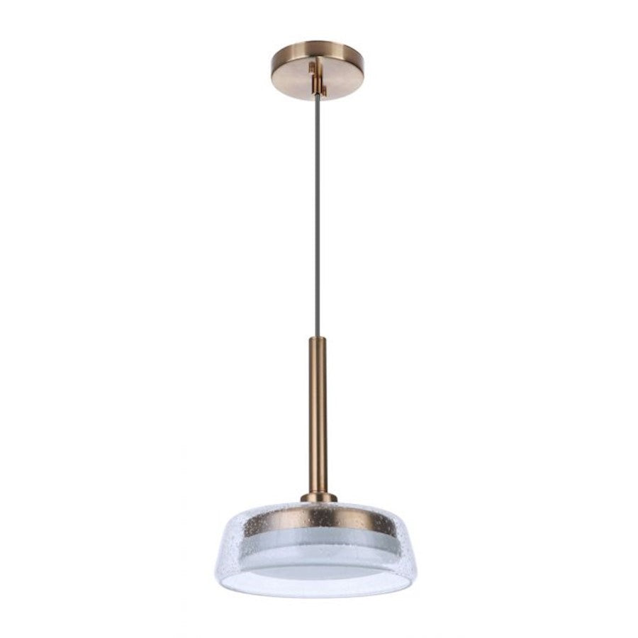 Craftmade Centric 10" LED Pendant, Satin Brass - 55191-SB-LED