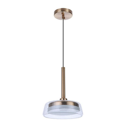 Craftmade Centric 10" LED Pendant, Satin Brass - 55191-SB-LED