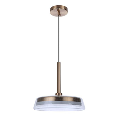 Craftmade Centric 14" LED Pendant, Satin Brass - 55192-SB-LED