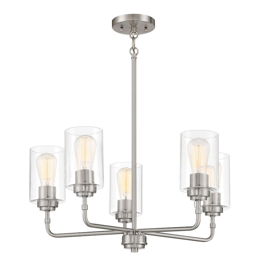 Craftmade Stowe 5 Light Chandelier, Nickel - 56025-BNK