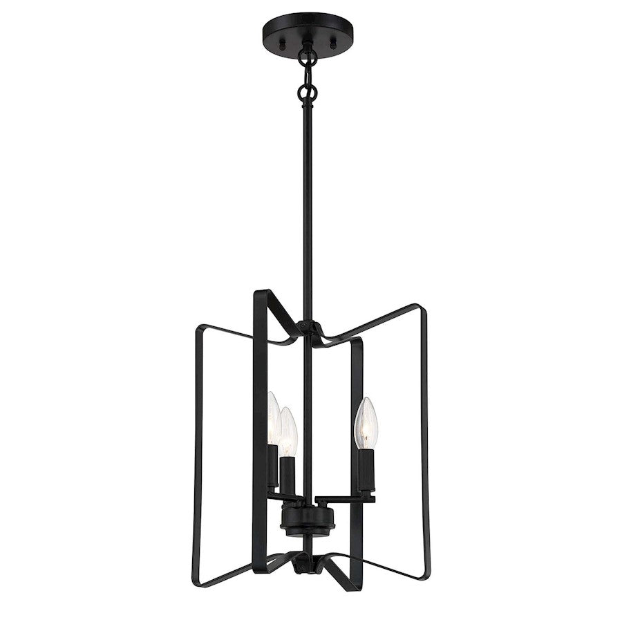 Craftmade Shayna 3 Light Foyer Pendant, Flat Black - 56133-FB