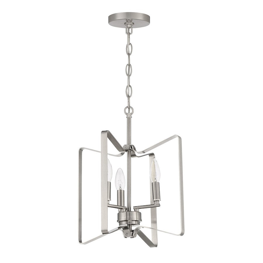 Craftmade Shayna Convertible 3 Light Semi Flush Mount, Nickel - 56153-BNK