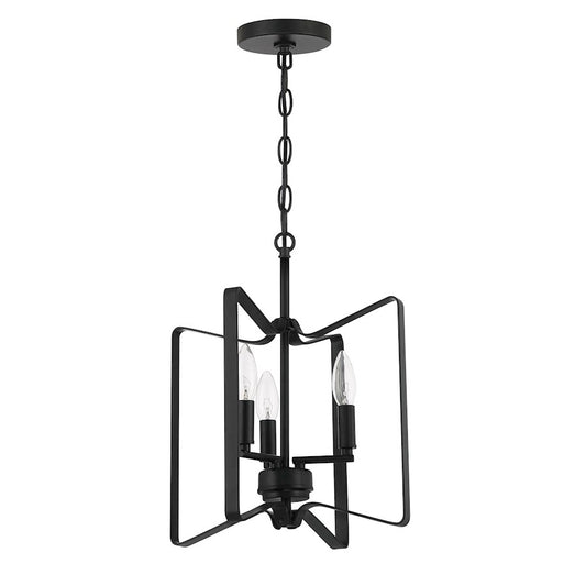 Craftmade Shayna Convertible 3 Light Semi Flush Mount, Black - 56153-FB