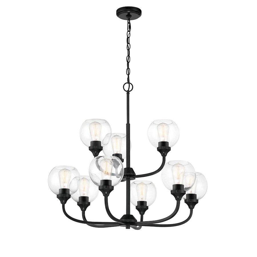 Craftmade Glenda 9 Light Chandelier, Flat Black - 56229-FB