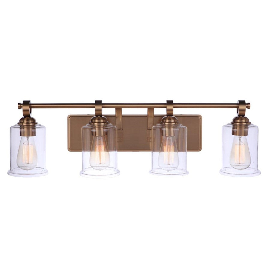 Craftmade Romero 4 Light Vanity, Satin Brass - 56404-SB