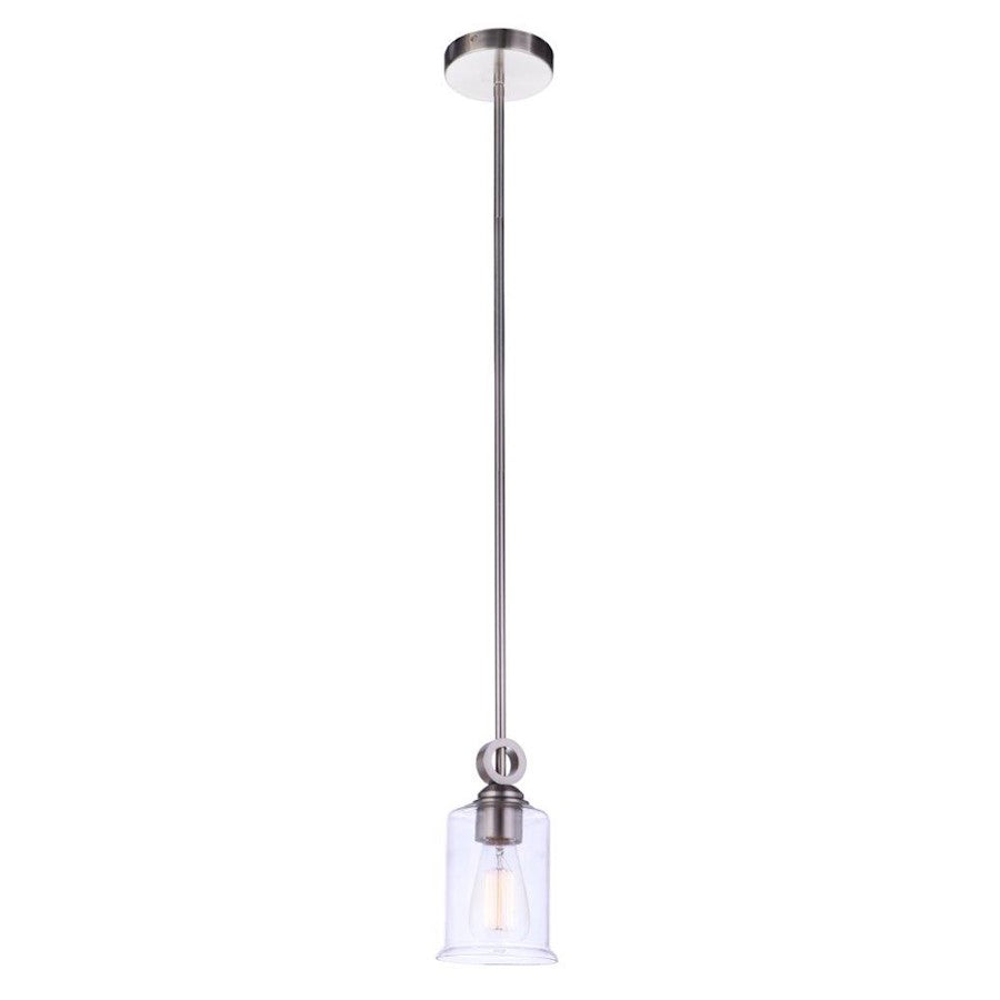 Craftmade Romero 1 Light Mini Pendant, Nickel - 56491-BNK