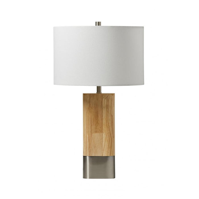 Craftmade 24" Table Lamp, Brushed Polished Nickel/Off White Linen - 86246
