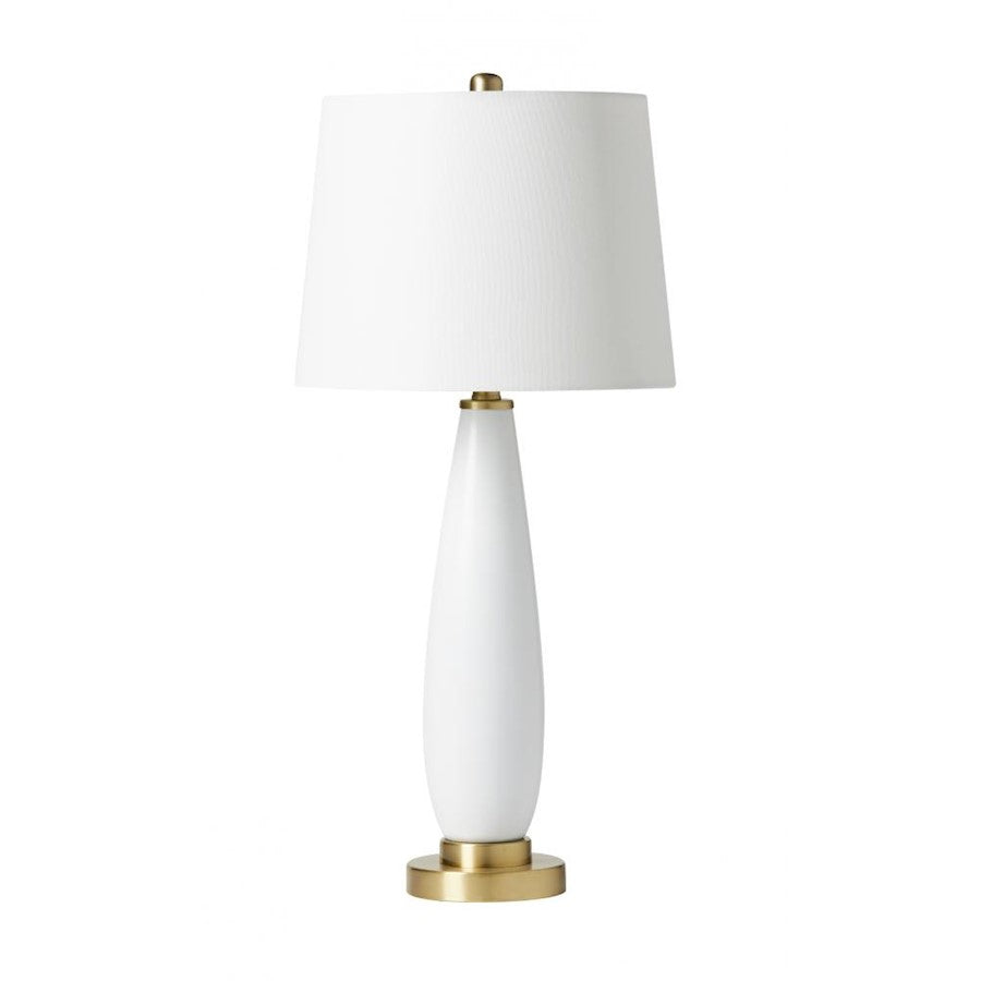 Craftmade 14" Table Lamp, Satin Brass/Off White Linen - 86249