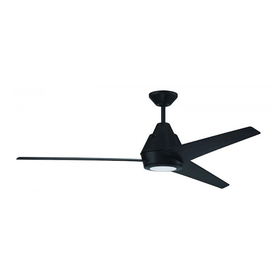 Craftmade 56" Acadian Ceiling Fan, Flat Black - ACA56FB3