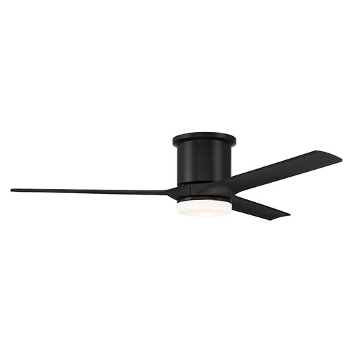 Craftmade 60" Burke Ceiling Fan, Flat Black/Black Walnut/Light kit - BRK60FB3