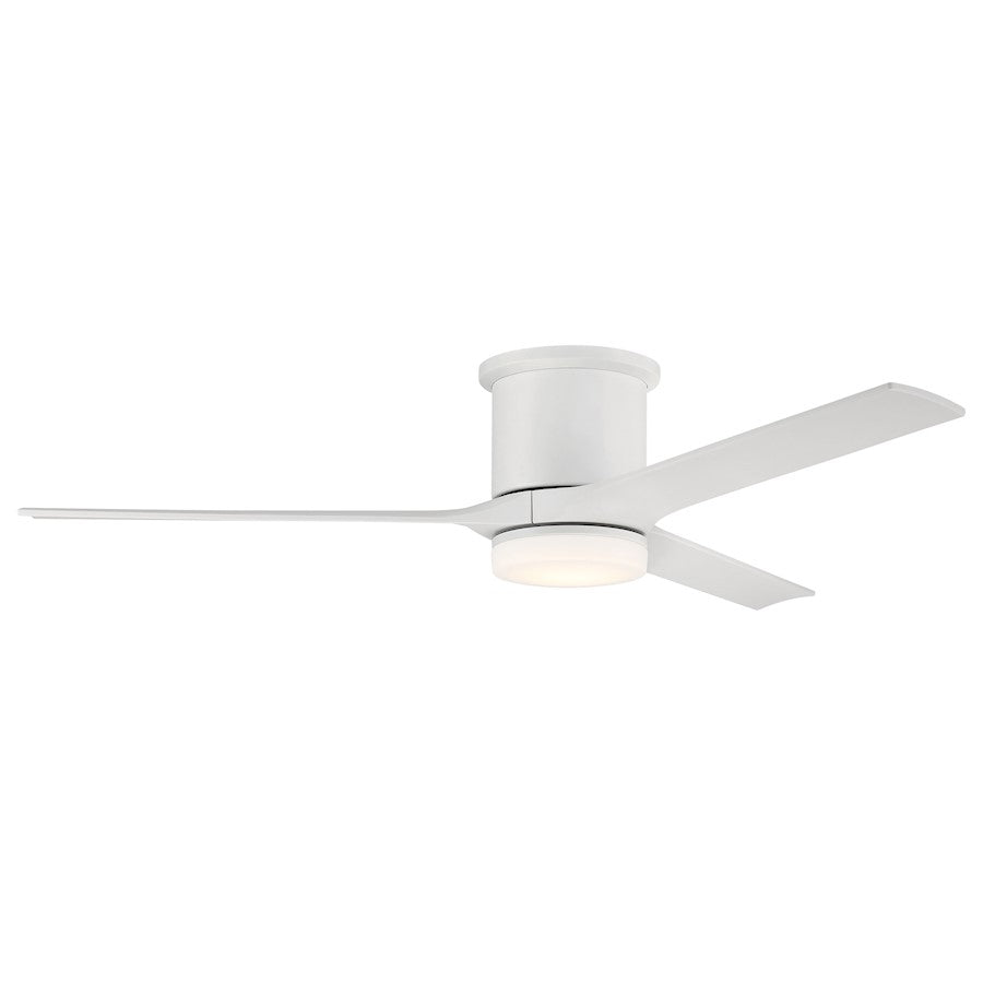 Craftmade 60" Burke Ceiling Fan, White/White/Light kit - BRK60W3