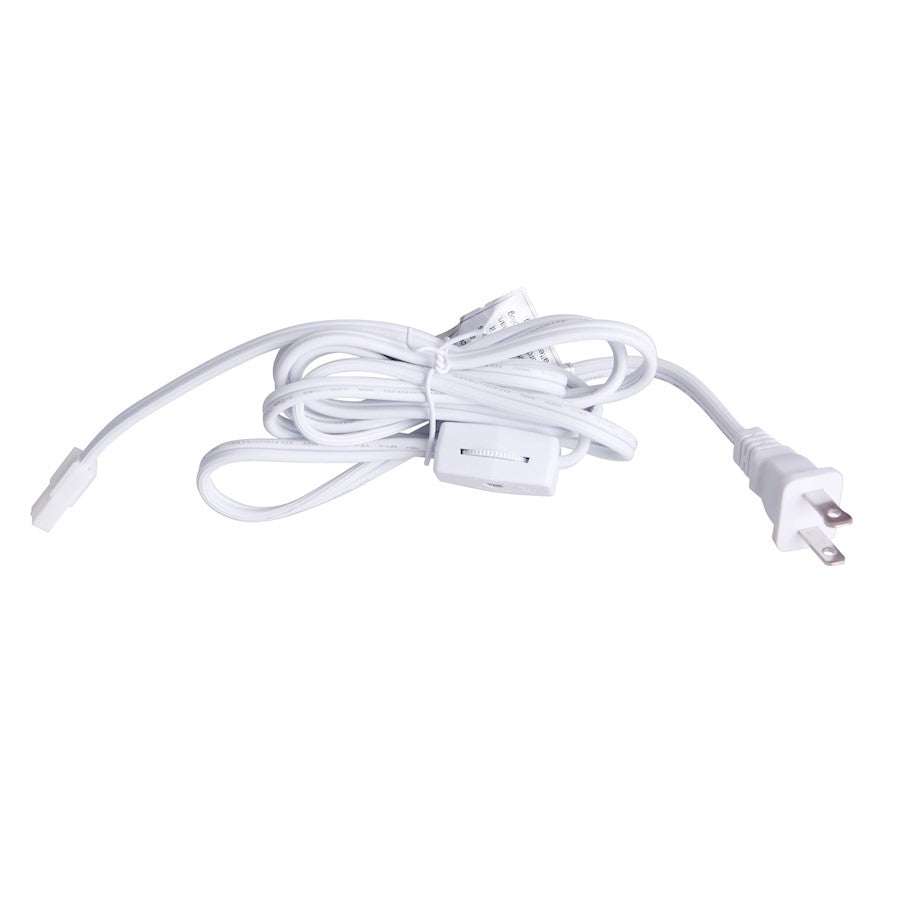 Craftmade Under Cabinet 6' Cord w/Plug, White - CPK11-PG6-W