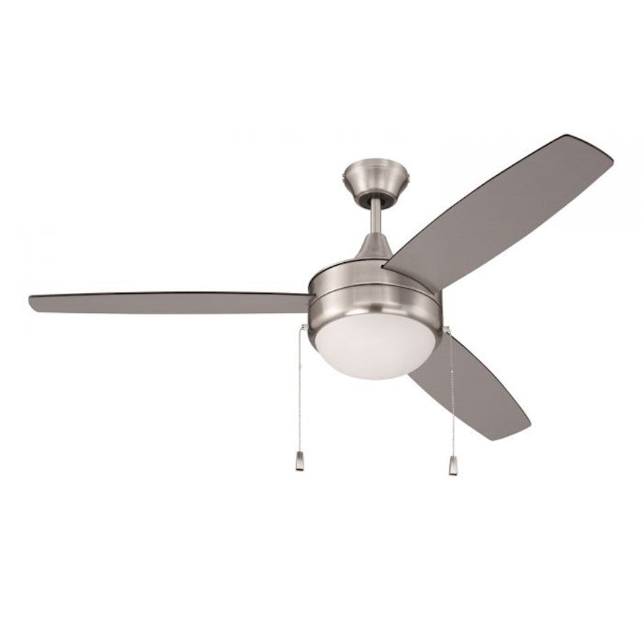 Craftmade Phaze 52" Fan with Light Kit, Nickel