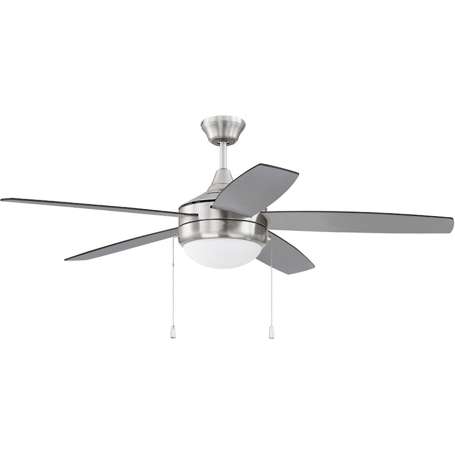 Craftmade Phaze 52" 5 Blade Fan with Light Kit, Nickel - EPHA52BNK5-BNGW