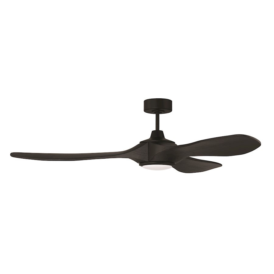 Craftmade Envy 60" Ceiling Fan, Flat Black/Walnut - EVY60FB3