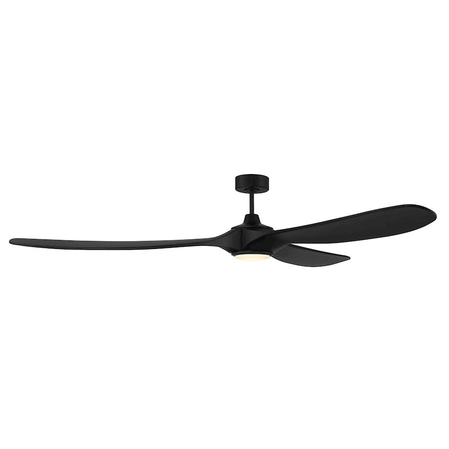 Craftmade Envy 84" Ceiling Fan, Flat Black/Walnut - EVY84FB3