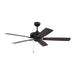 Craftmade 52" Fortitude Ceiling Fan, Flat Black - FOR52FB5