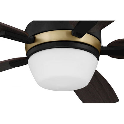 Craftmade Fresco 52" Ceiling Fan, Flat Black/Satin Brass