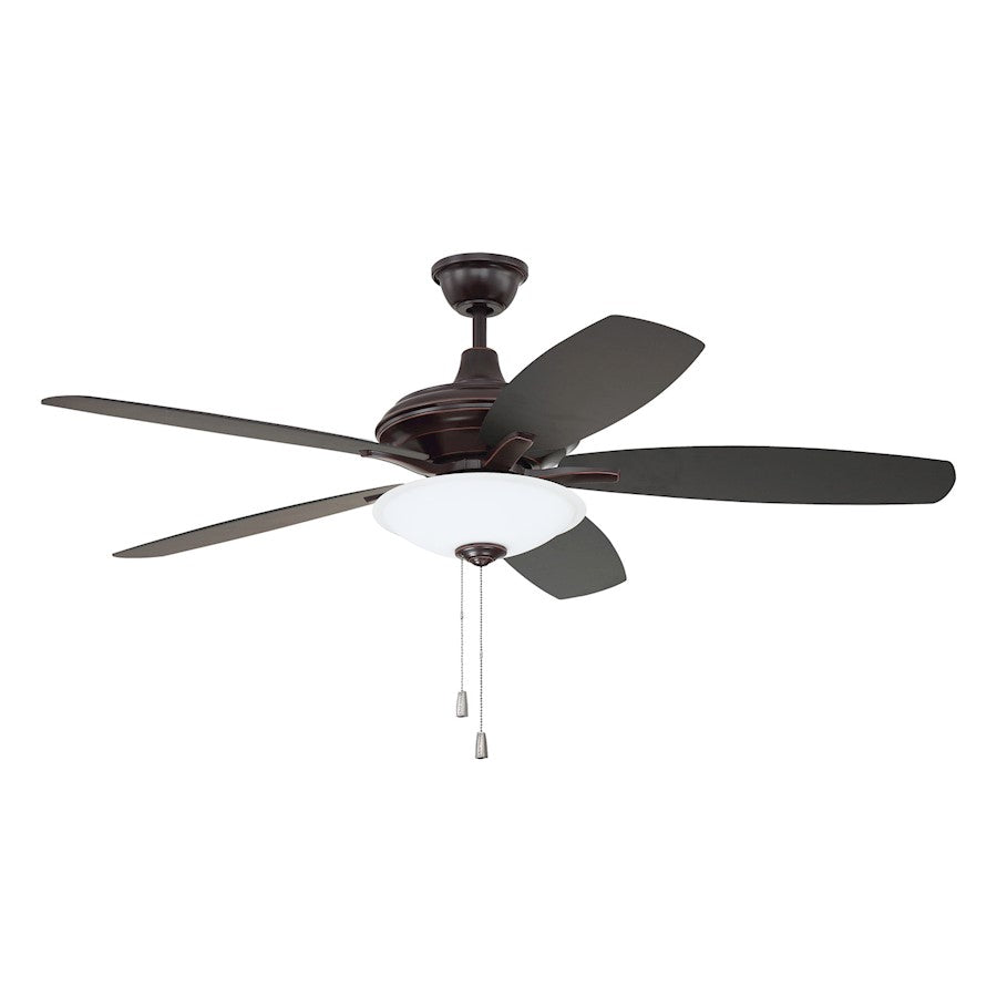 Craftmade Jamison 1 Light Ceiling Fan w/Blades, Oil Bronze - JAM52OBG5-LED-FBGW