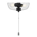 Craftmade Universal 2 Light Clear Bowl Fan Light Kit, Flat Black - LK2902-FB