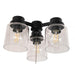 Craftmade 3 Light Universal Fan Light Kit, Nickel/White - LK301102-BNK-WG-LED