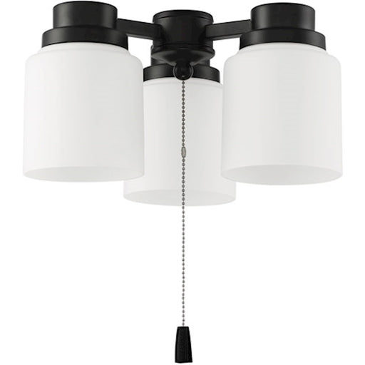 Craftmade 3 Light Universal Fan Light Kit, Black/White - LK301102-FB-WG-LED