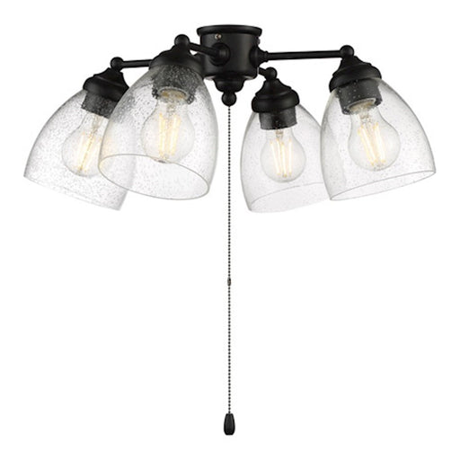 Craftmade 4 Light Universal Light Kit, Flat Black, 800 Lumens - LK401105-FB-LED