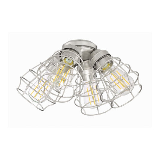 Craftmade 4 Light Light Kit with Cage Shades, Brushed Nickel - LK405101-BNK-LED