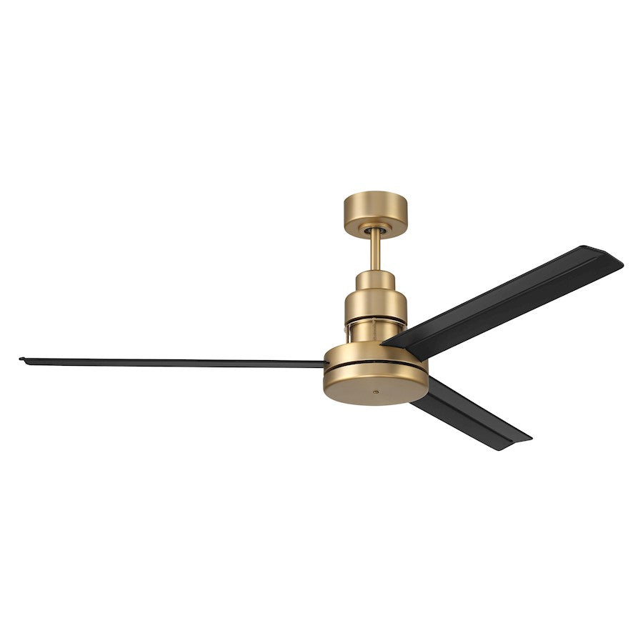 Craftmade Mondo 54" Ceiling Fan/Blades Included, Satin Brass/Black - MND54SBFB3