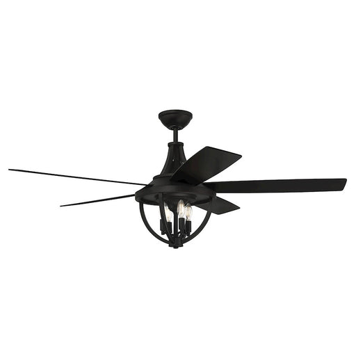 Craftmade Nash 56" Ceiling Fan, Flat Black/Greywood - NSH56FB5