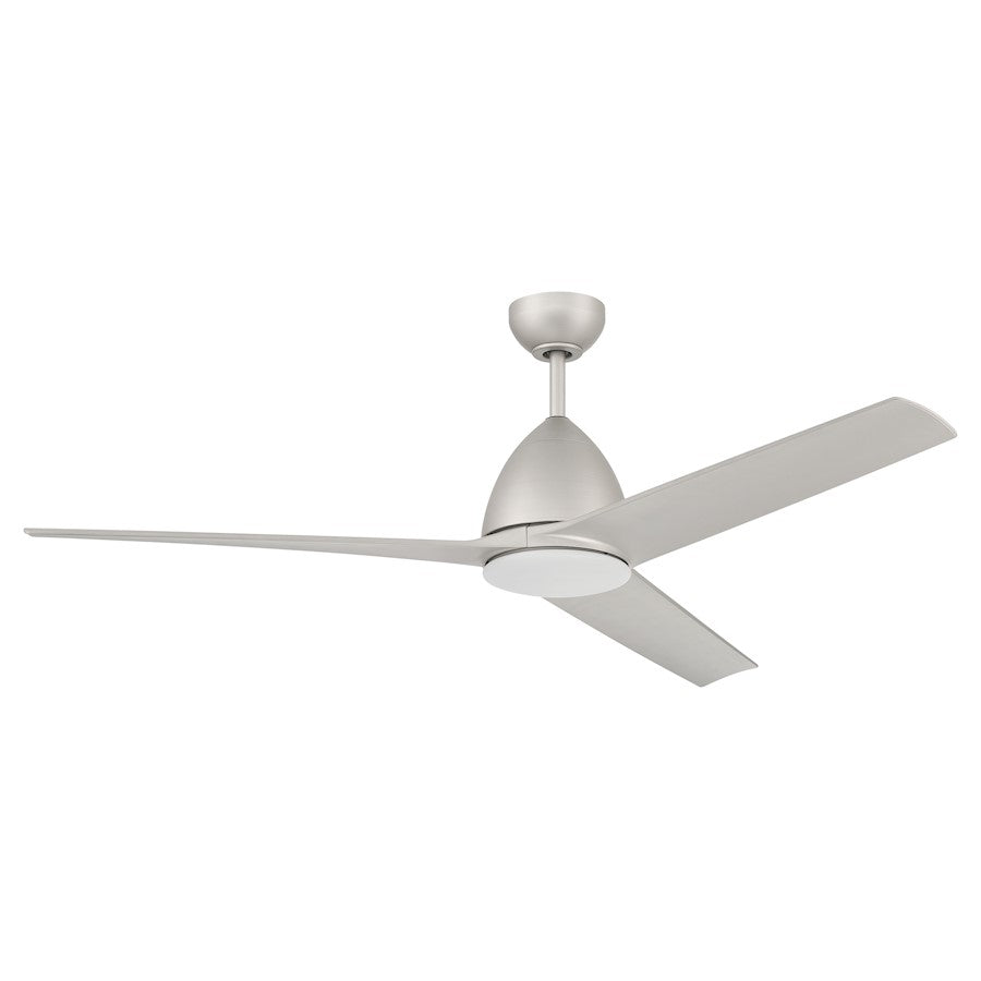 Craftmade Nitro 54" 1 Lt Ceiling Fan/Blades Included, Nickel/White - NTO54PN3