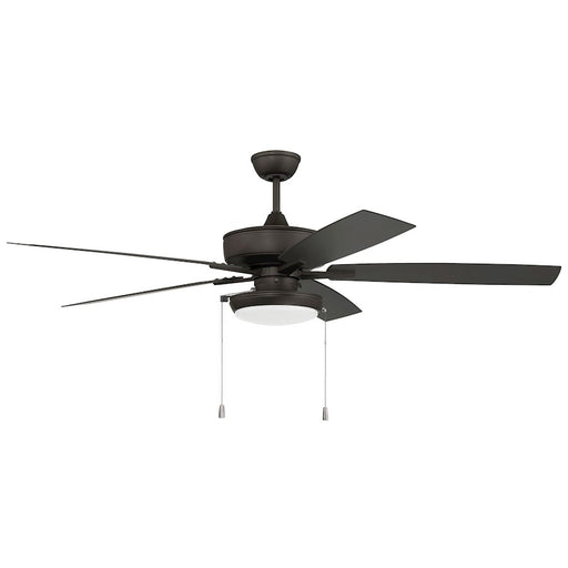 Craftmade Outdoor Super Pro 60" Ceiling Fan, Espresso/Light Kit/Frosted - OS119ESP5
