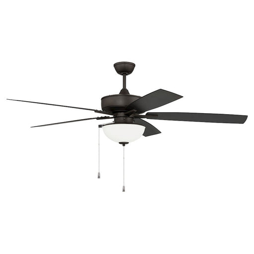 Craftmade Outdoor Super Pro 60" Ceiling Fan, Espresso/Bowl Light Kit/Frosted - OS211ESP5