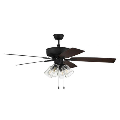 Craftmade Pro Plus 104 52" Fan With Blades, 4 Light Kit, Clear