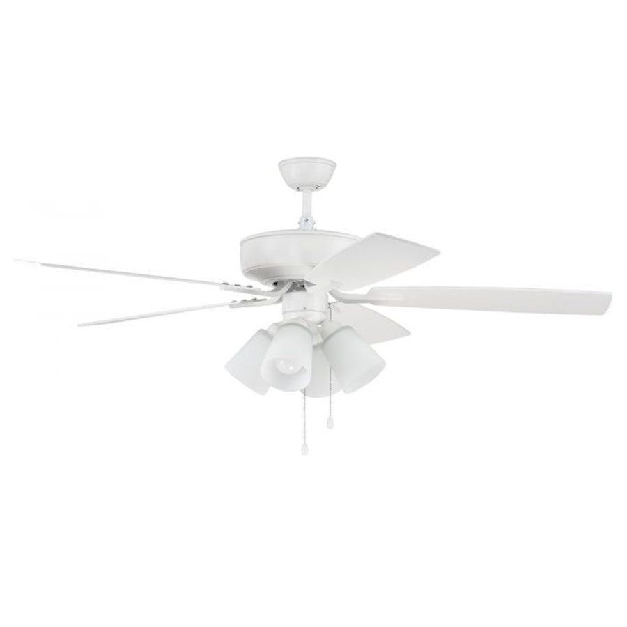 Craftmade Pro Plus 114 52" Fan With Blades, 4 Light Kit