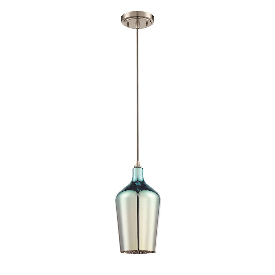 1 Light Mini Pendant, Polished Nickel