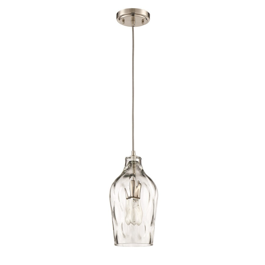 1 Light Mini Pendant, Polished Nickel