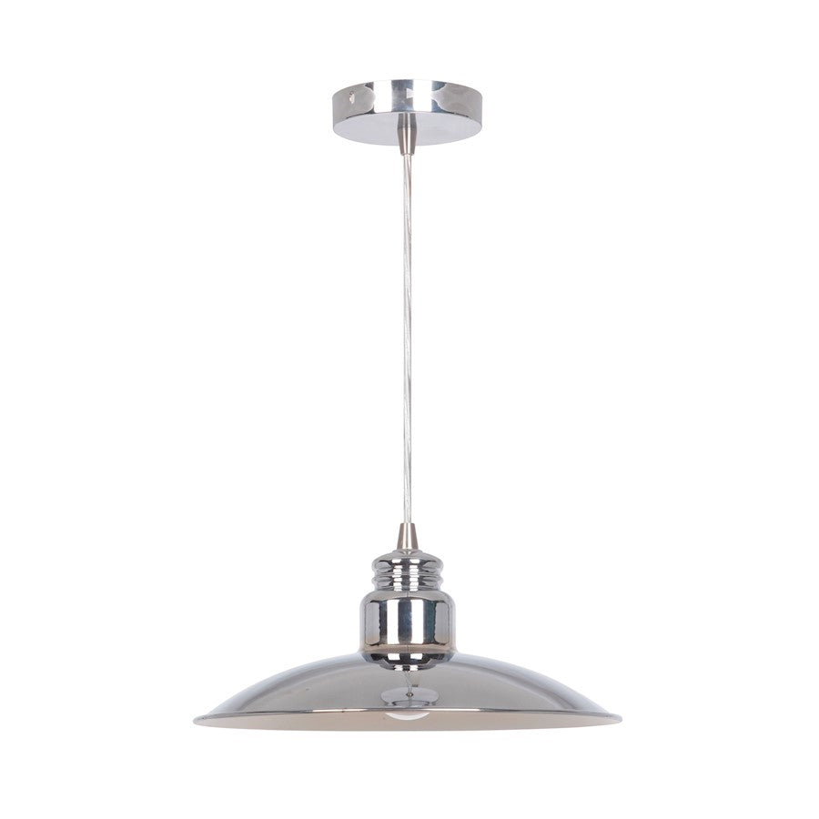 1 Light Mini Pendant, Chrome