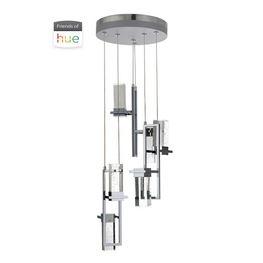 Craftmade Hue Pendant 6 Light LED Mini Pendant, Chrome - P781CH6-HUE