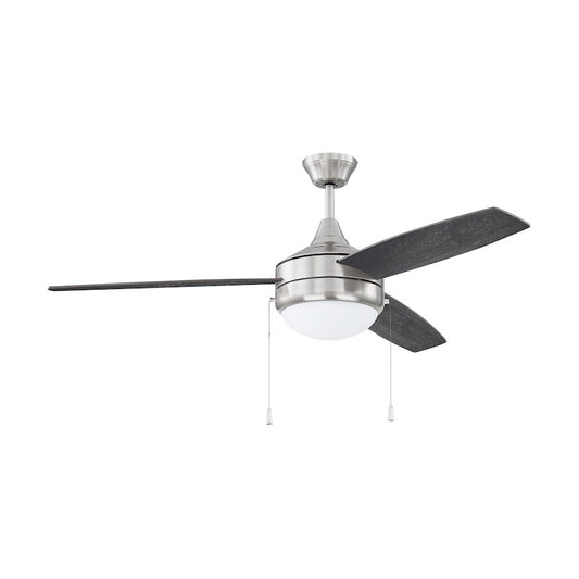 Craftmade 52" Phaze 3 Ceiling Fan, Brushed Nickel/Silver - PHA52BNK3-BNGW