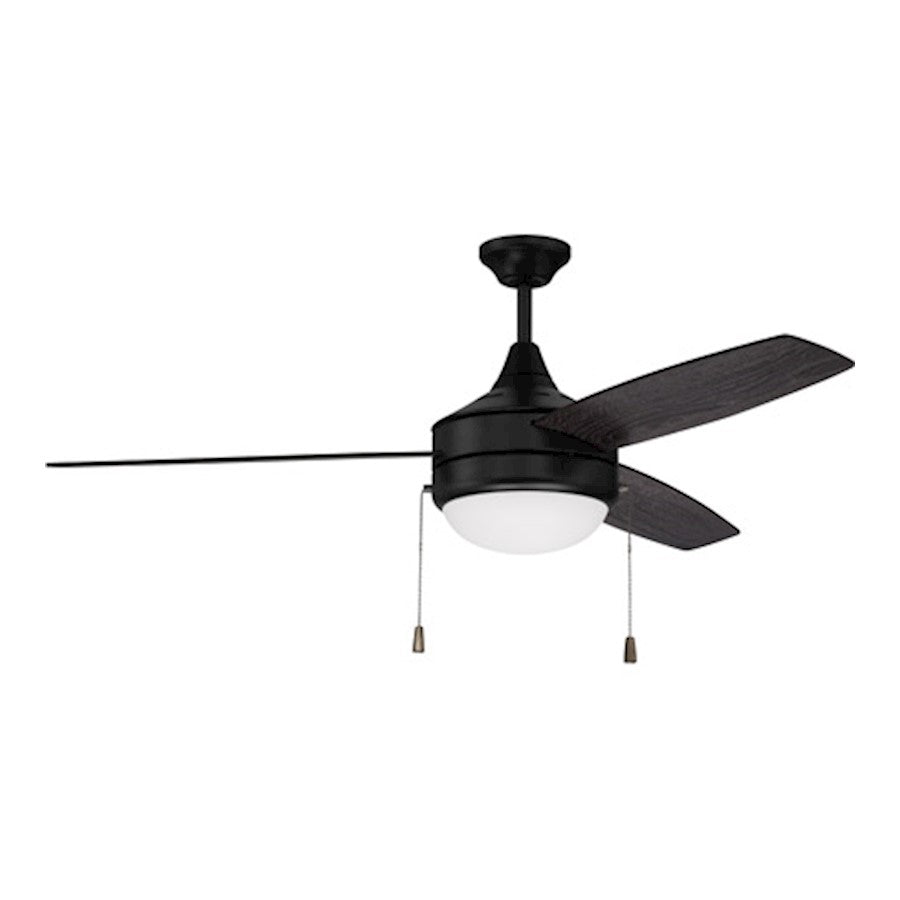 Craftmade Phaze 3, 2 Light UCI-2000 Ceiling Fan/LED Light, Black - PHA52FB3-UCI