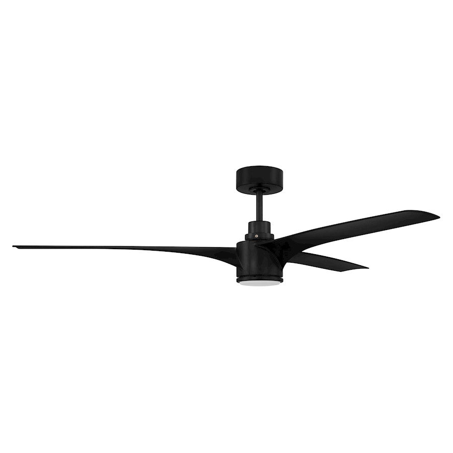 Craftmade Phoebe 60" Ceiling Fan, Black/Black - PHB60FB3