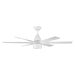 Craftmade Quirk 54" Ceiling Fan, White - QRK54W6