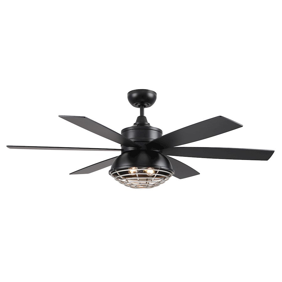 Craftmade Rugged 52" Ceiling Fan, Flat Black/Painted Nickel - RGD52FBPN6