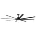 Craftmade Rush 84" 1 Lt Ceiling Fan/Blades Included, Black/Frost - RSH84FB8