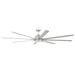 Craftmade Rush 84" 1 Lt Ceiling Fan/Blades Included, Nickel/Frost - RSH84PN8